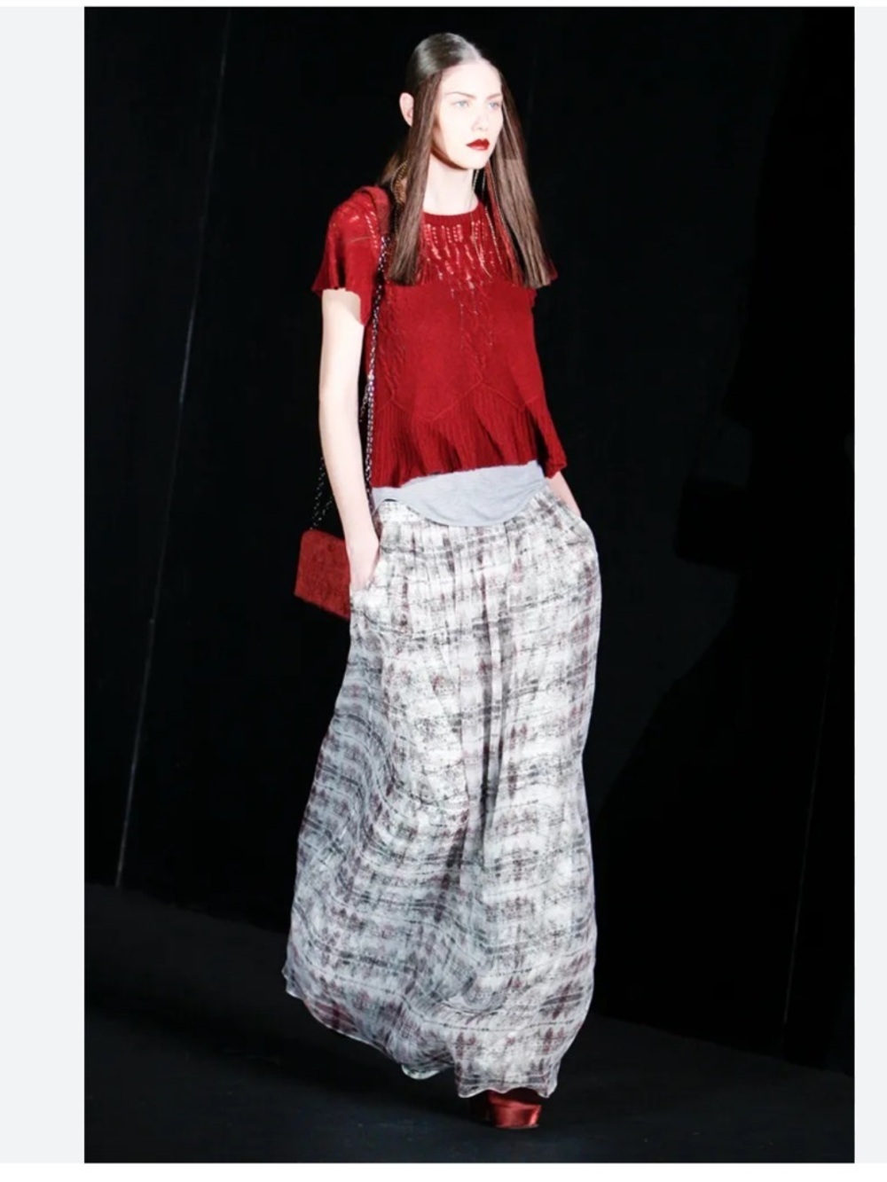 Theyskens Theory Geometric Leopard Print 100 Silk Maxi Layered Semi-Sheer Skirt